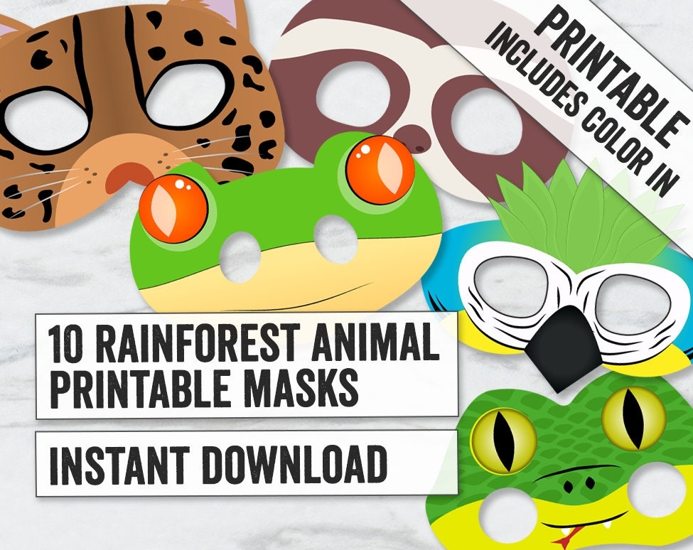 Free Printable Jungle Animal Masks Download Free Printable Jungle Free Printable Jungle Animal Masks Download Free Printable Jungle