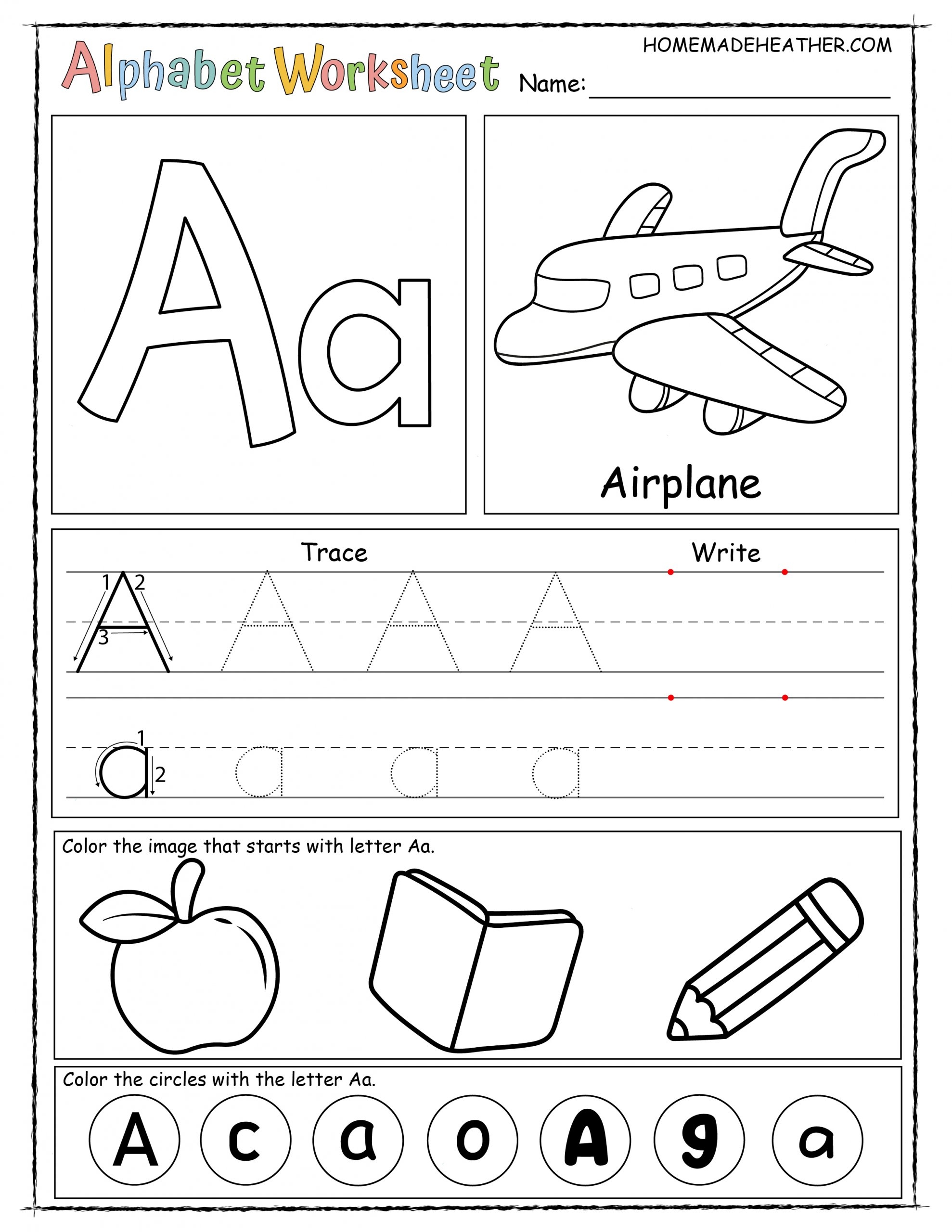 printable alphabet letters worksheets