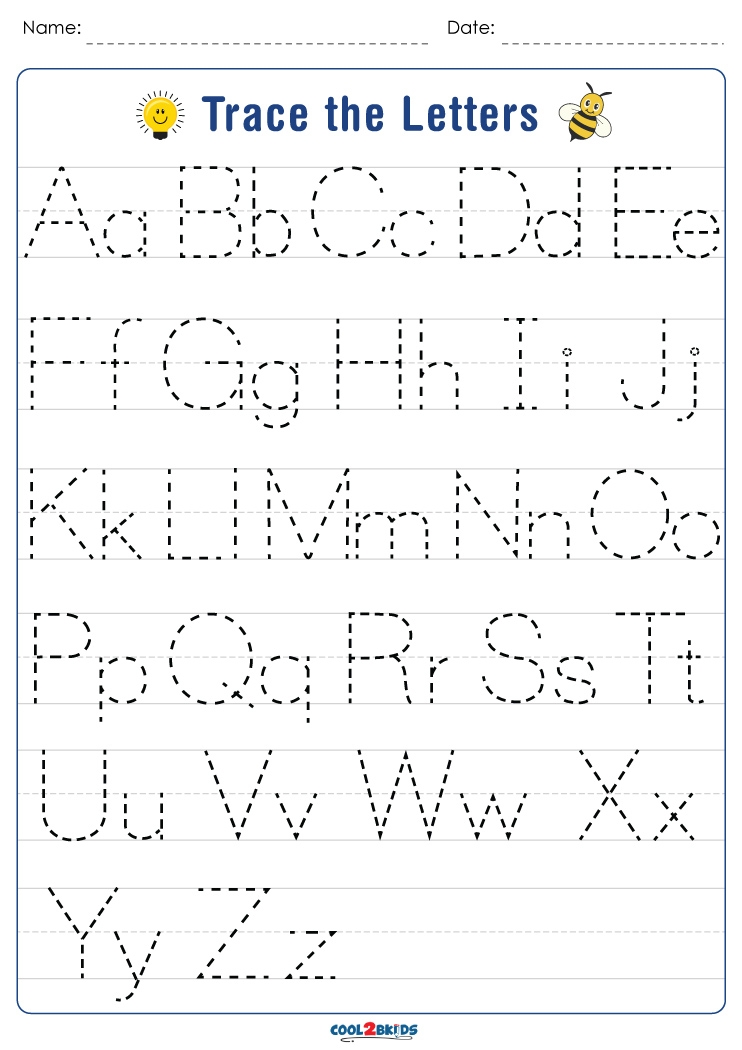 Free Printable Letter Alphabet Tracing Worksheets Free Printable Letter Alphabet Tracing Worksheets