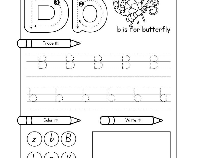 Free Printable Letter B Worksheets For Preers Infoupdate