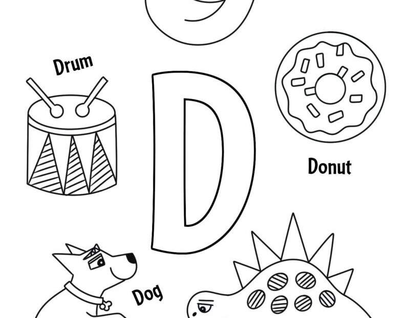 Free Printable Letter D Coloring Pages For Preers Infoupdate