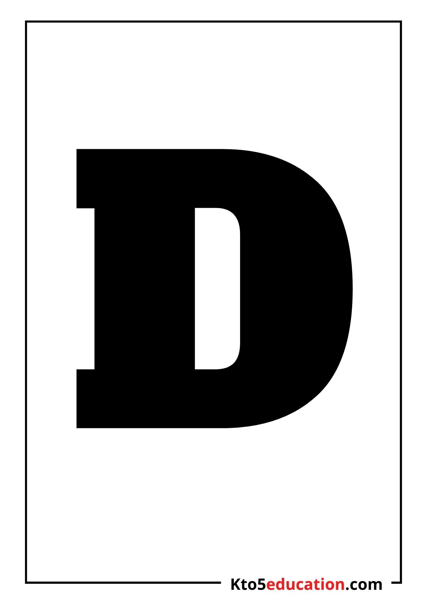 Free Printable Letter D Silhouette Check More At Https kto5education 