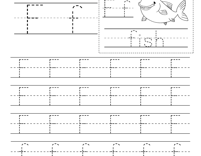 Free Printable Letter F Writing Practice Worksheet