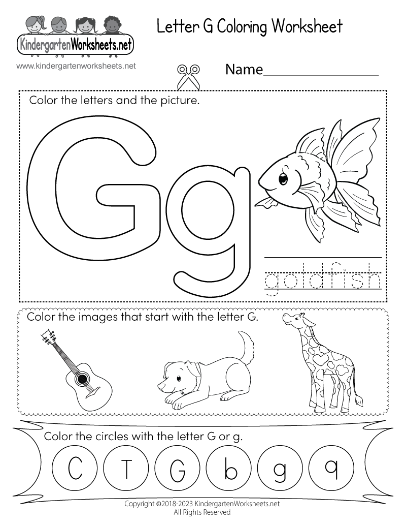 Free Printable Letter G Coloring Worksheet Free Printable Letter G Coloring Worksheet