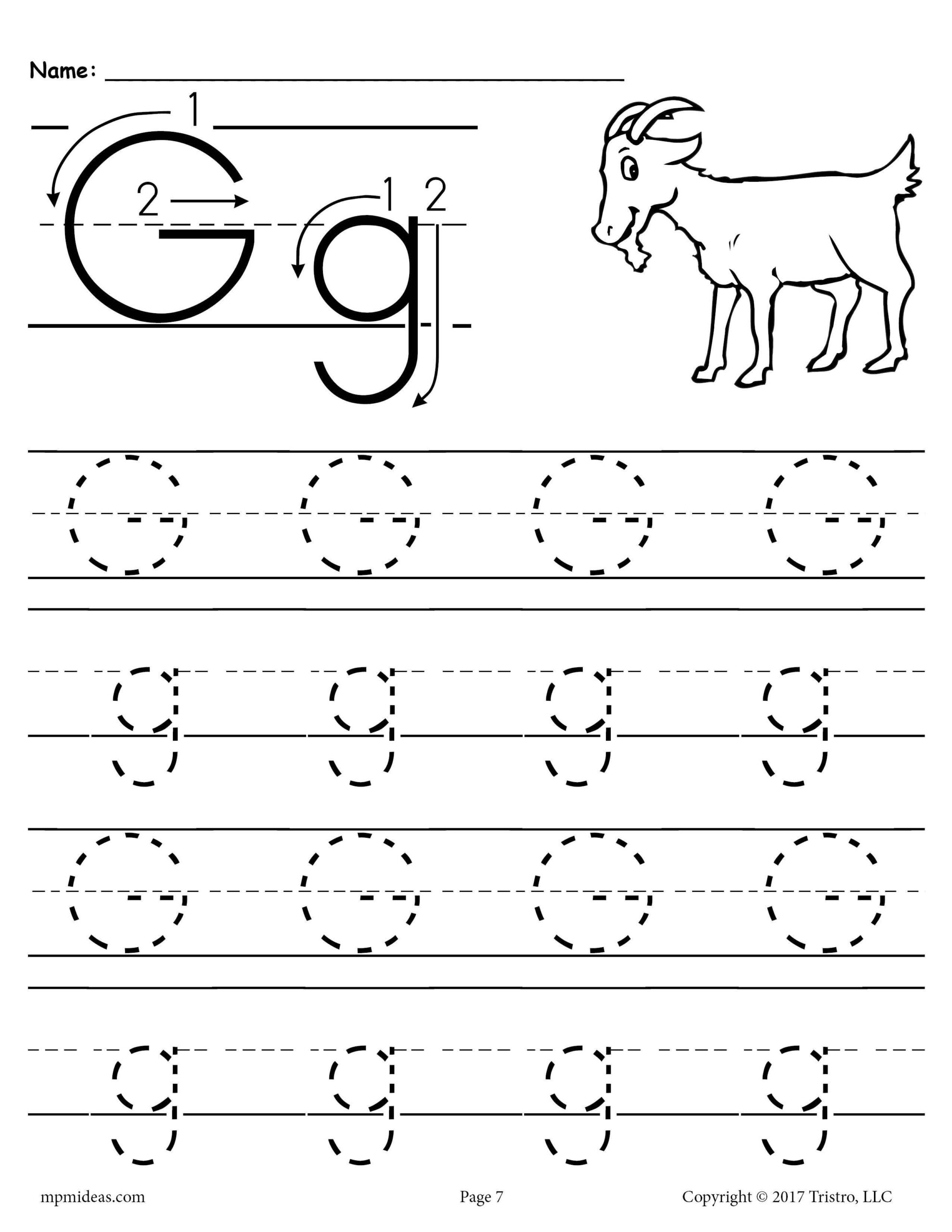 FREE Printable Letter G Tracing Worksheet Letter G Worksheets FREE Printable Letter G Tracing Worksheet Letter G Worksheets