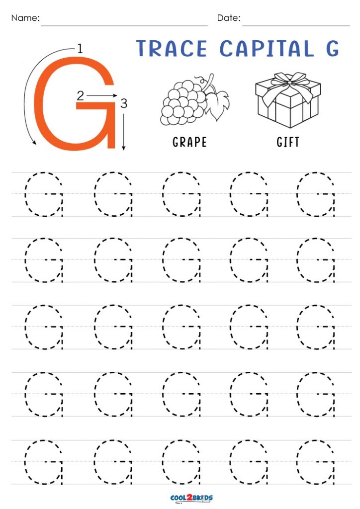 Free Printable Letter G Tracing Worksheets Free Printable Letter G Tracing Worksheets