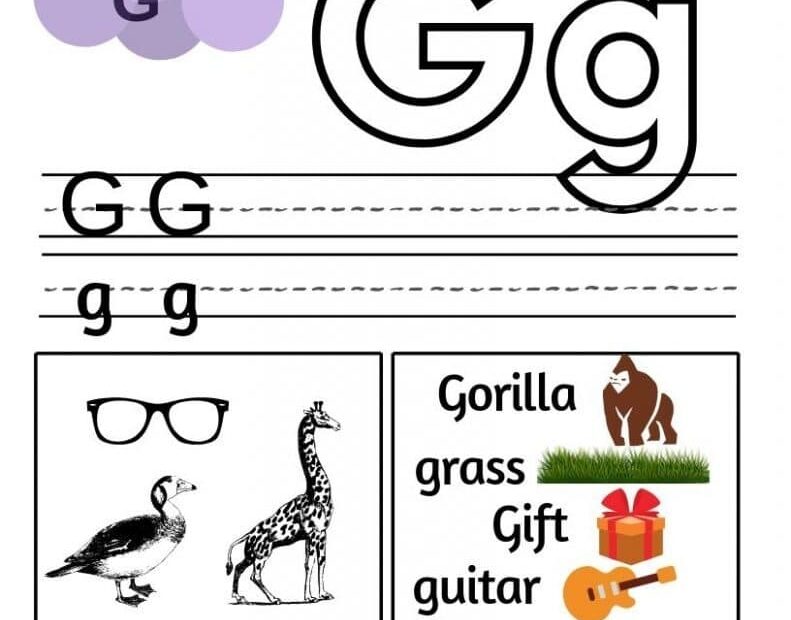 Free Printable Letter G Worksheets Worksheets For Kindergarten