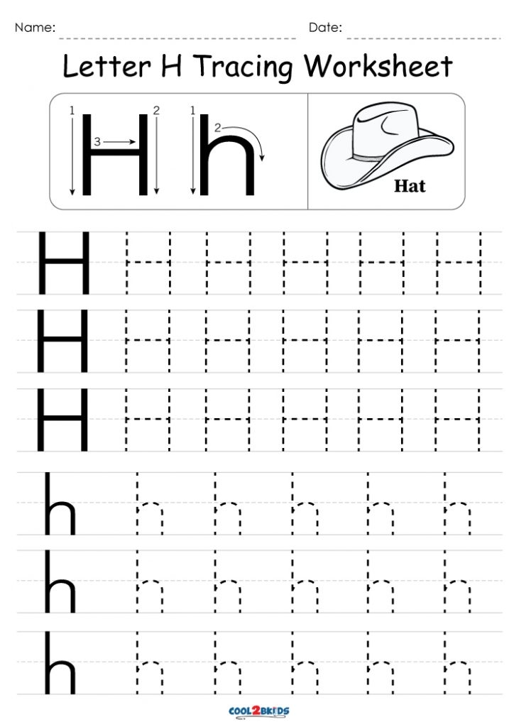 free printable letter h tracing free printable letter h tracing