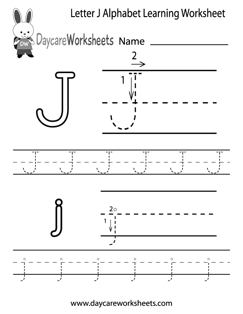 Free Printable Letter J Alphabet Learning Worksheet For Preschool Free Printable Letter J Alphabet Learning Worksheet For Preschool