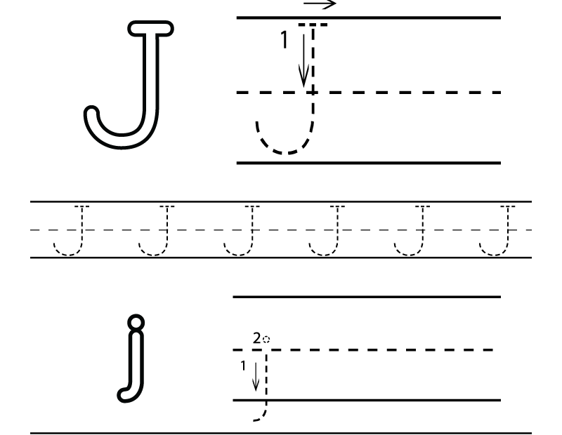Free Printable Letter J Alphabet Learning Worksheet For Preschool