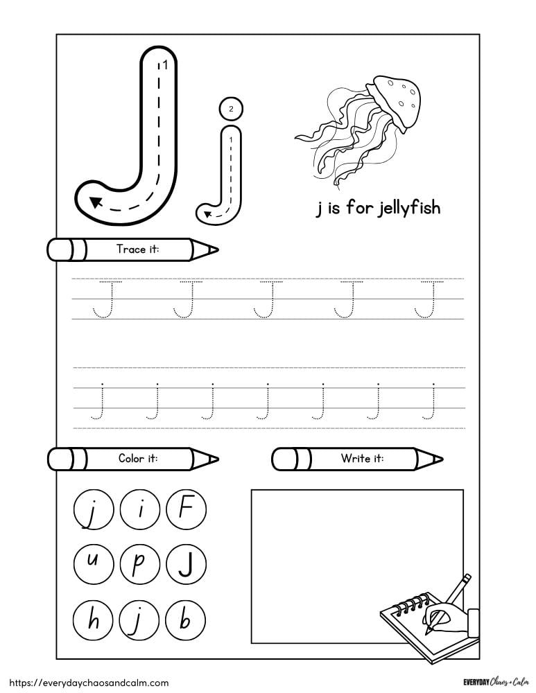 Free Printable Letter J Worksheets Free Printable Letter J Worksheets