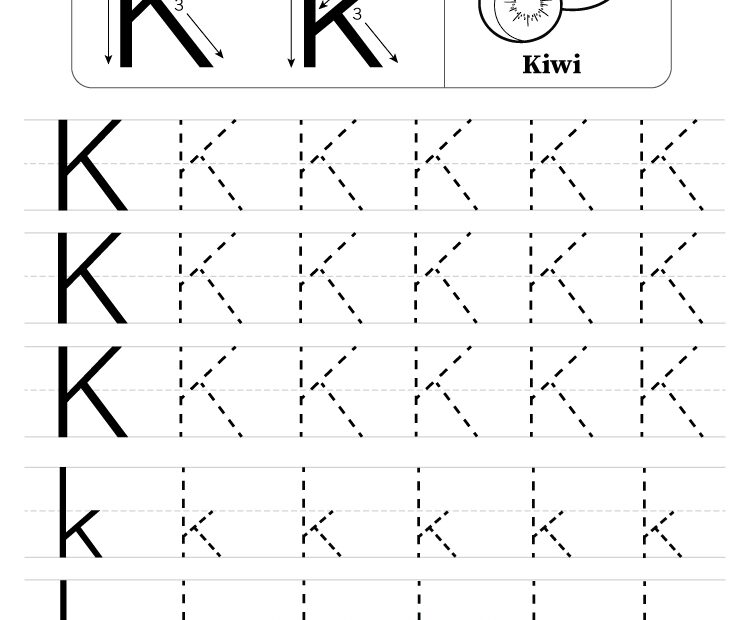 Free Printable Letter K Tracing Worksheets