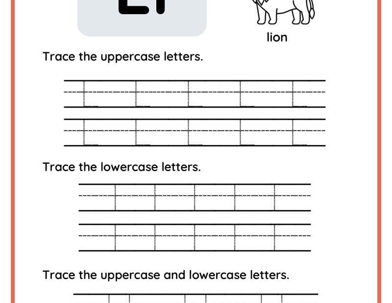 Free Printable Letter L Tracing Worksheets Infoupdate