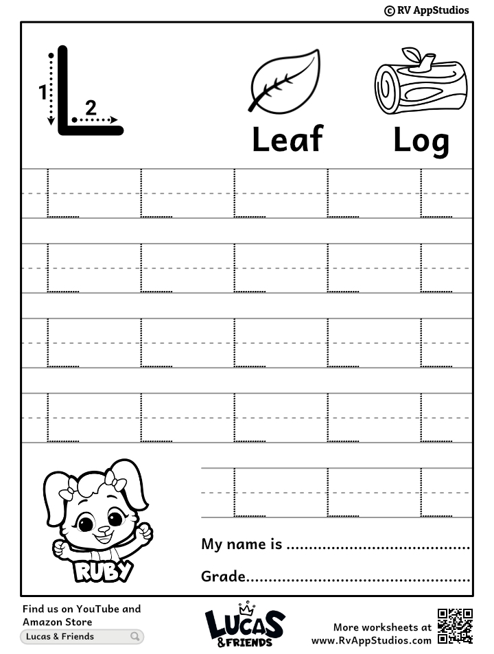 Free Printable Letter L Tracing Worksheets Infoupdate