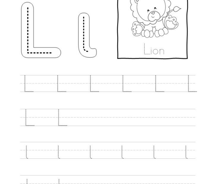 Free Printable Letter L Tracing Worksheets Infoupdate