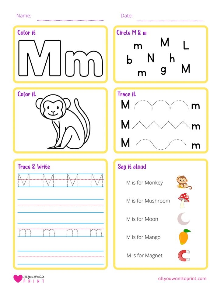 Free Printable Letter M Worksheet 6 Activities In 1 Letter 