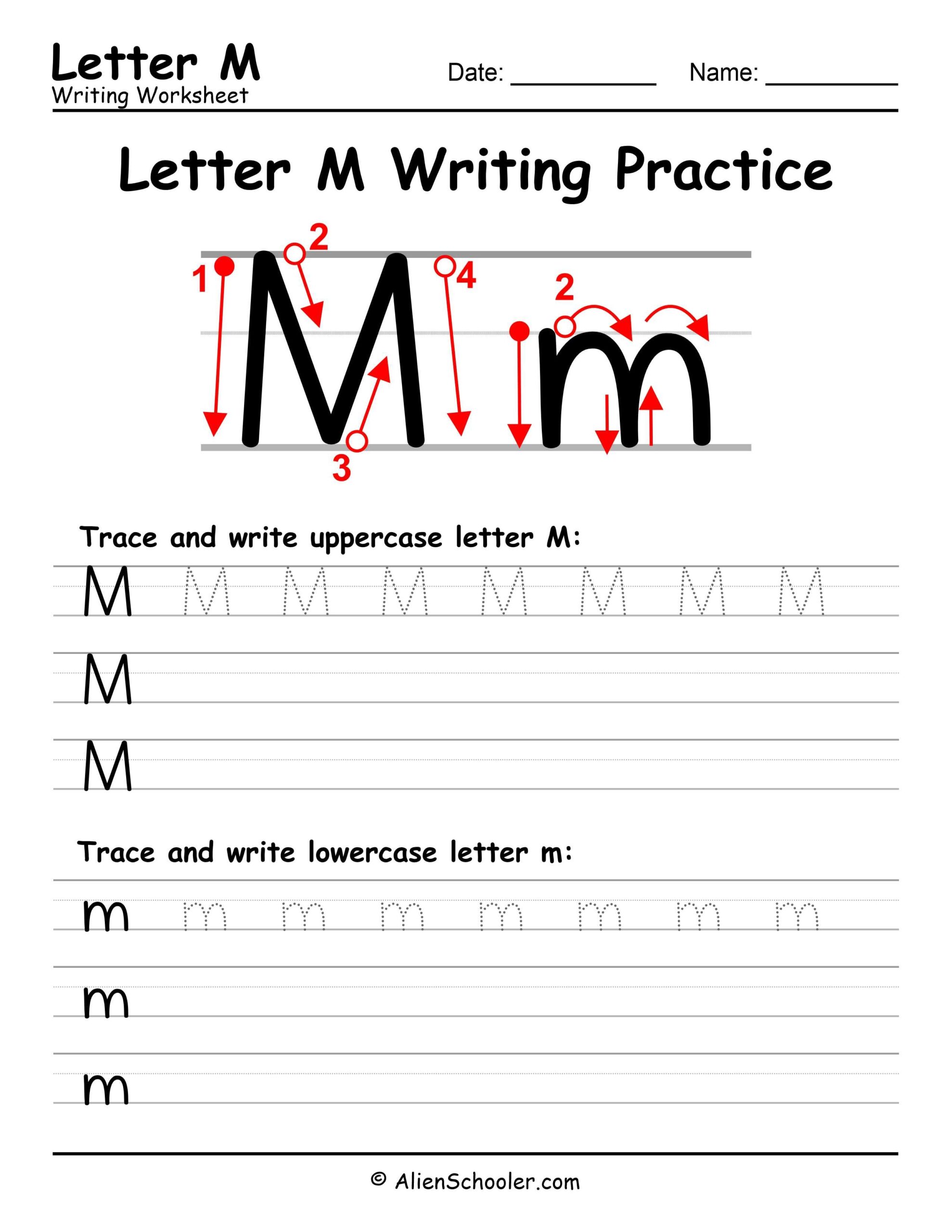 letter m writing practice letter m writing practice