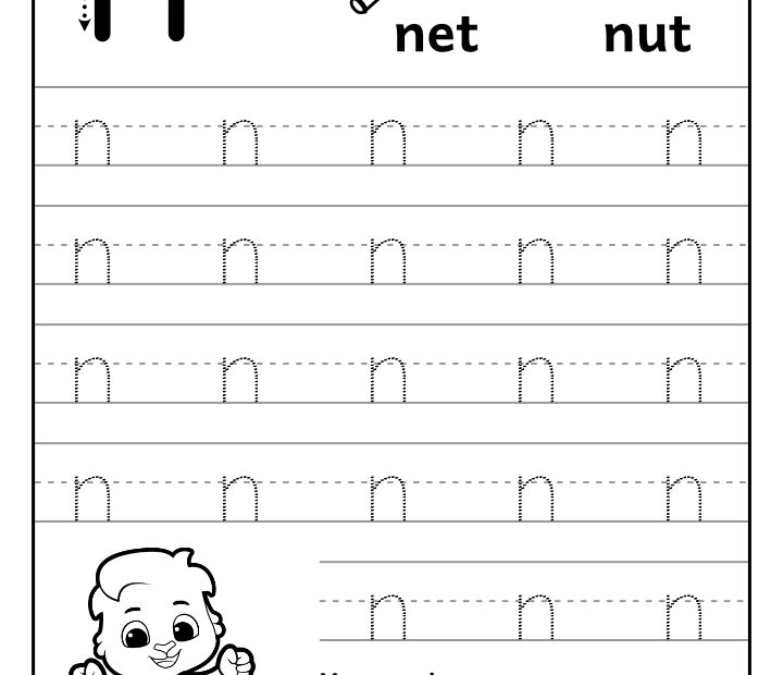 Free Printable Letter N Tracing Worksheets