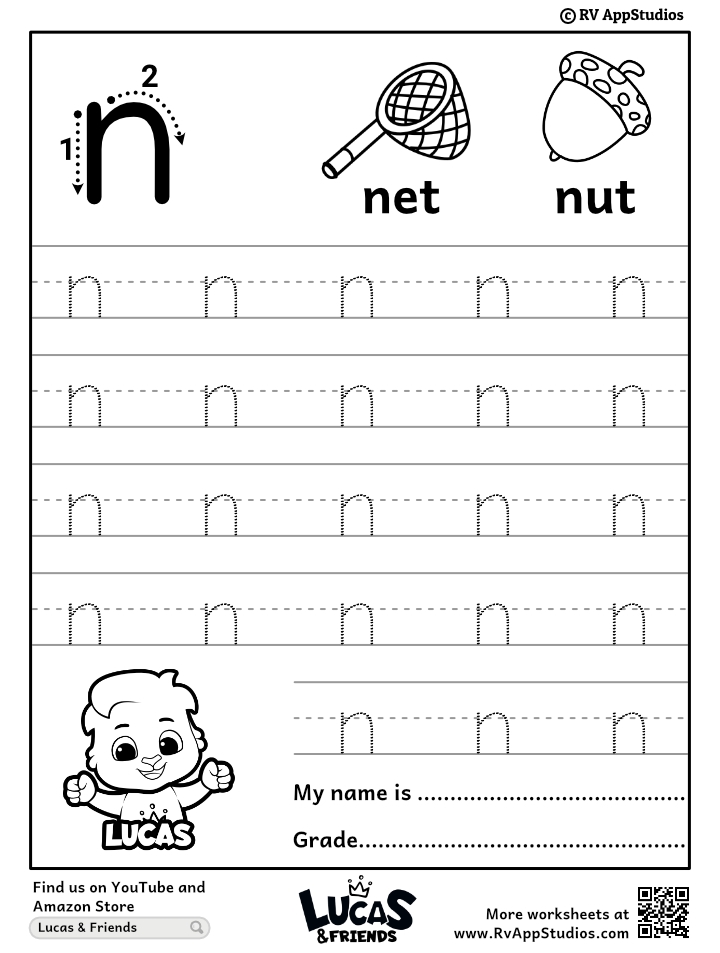 Free Printable Letter N Tracing Worksheets Free Printable Letter N Tracing Worksheets