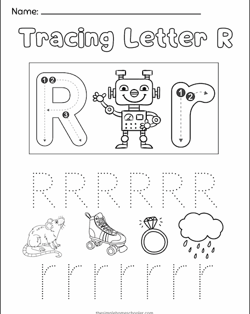 Free Printable Letter R Tracing Worksheets Infoupdate