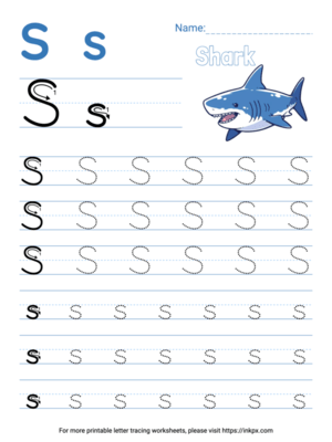 free printable letter s tracing free printable letter s tracing