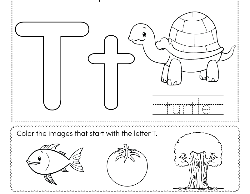 Free Printable Letter T Worksheets LetterWorksheet