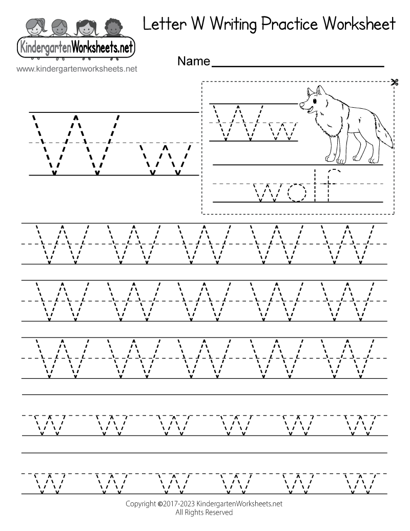 Free Printable Letter W Writing Practice Worksheet Free Printable Letter W Writing Practice Worksheet