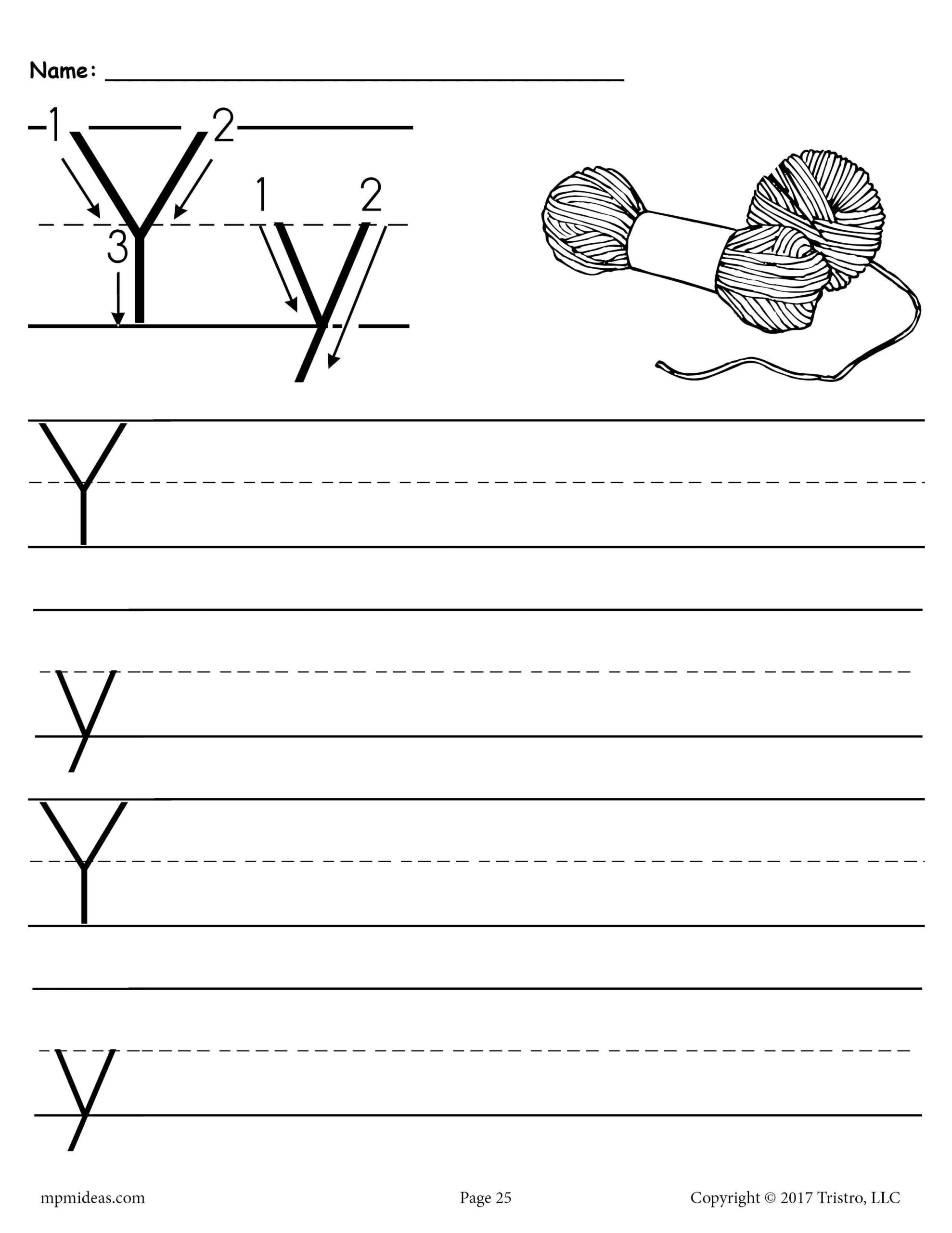 FREE Printable Letter Y Handwriting Worksheet Handwriting Worksheets FREE Printable Letter Y Handwriting Worksheet Handwriting Worksheets