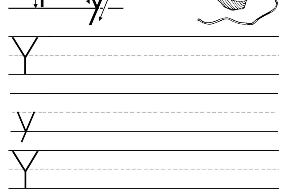 FREE Printable Letter Y Handwriting Worksheet Handwriting Worksheets
