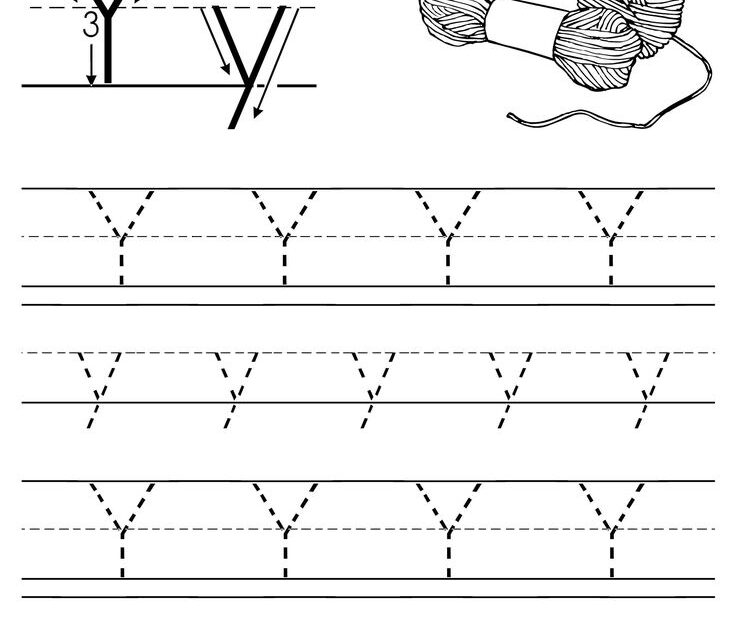 FREE Printable Letter Y Tracing Worksheet Letter Y Worksheets Free