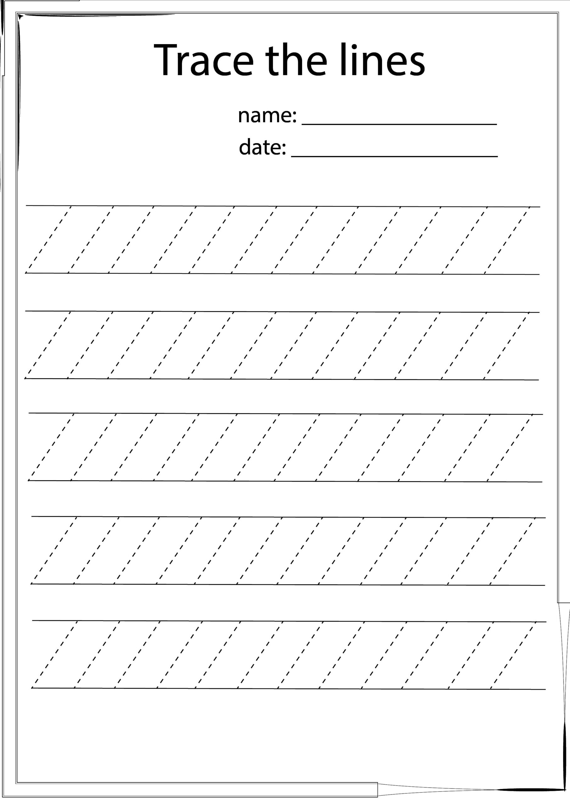 Free Printable Line Tracing Sheets Free Printable Line Tracing Sheets