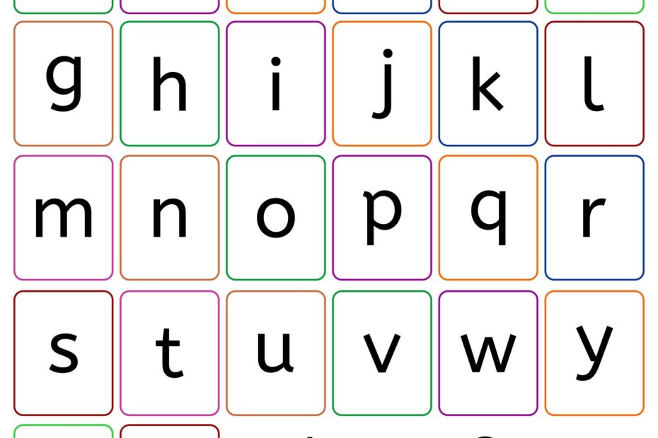 Free Printable Lower Case Letters Flashcards Free Printable Bilarasa