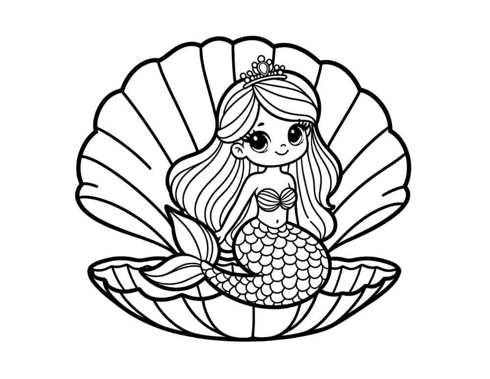 Free Printable Mermaid Coloring Pages Free Printable Mermaid Coloring Pages