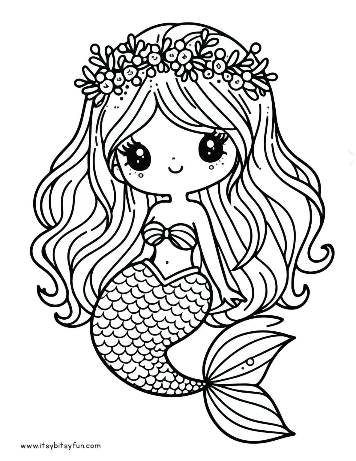 Free Printable Mermaid Coloring Pages For Kids Itsy Bitsy Fun Free Printable Mermaid Coloring Pages For Kids Itsy Bitsy Fun