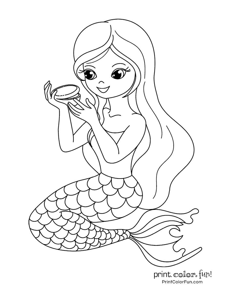 Free Printable Mermaid Coloring Pages Printable New Year Banners Free Printable Mermaid Coloring Pages Printable New Year Banners