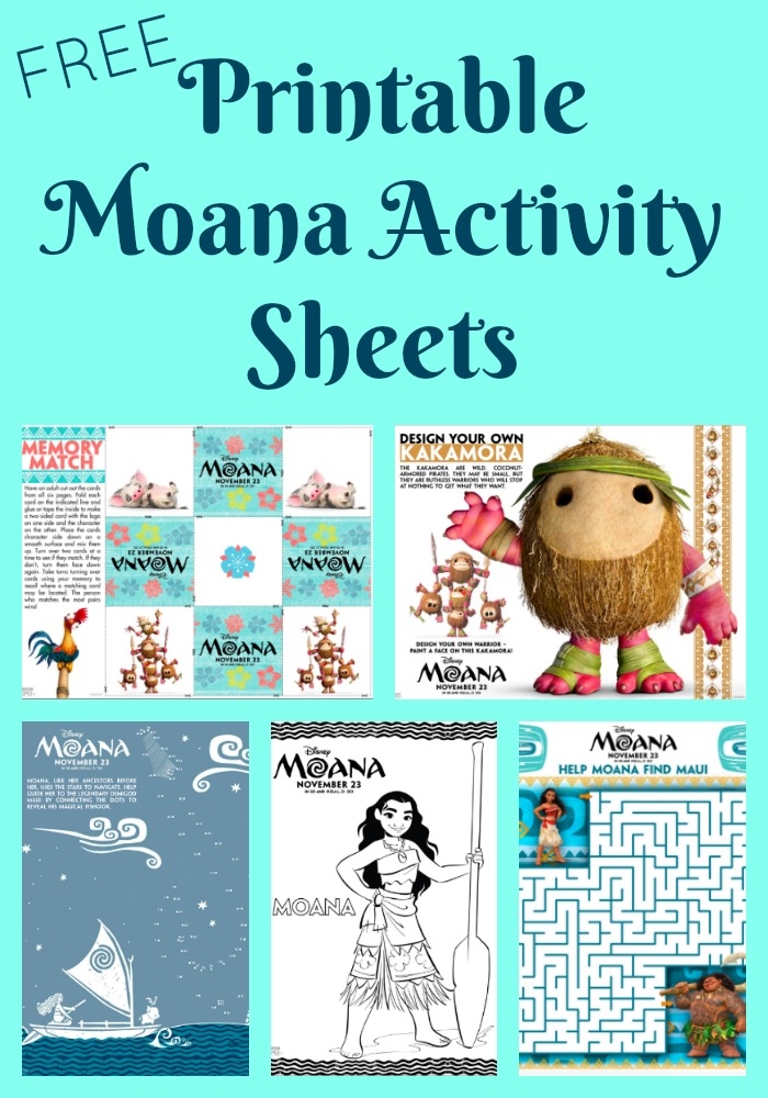Moana Activity Free Printables Moana Activity Free Printables