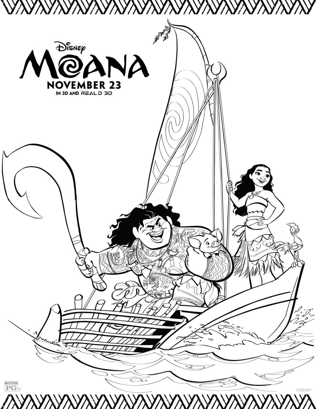 Free Printable Moana Coloring Sheets Free Printable Moana Coloring Sheets