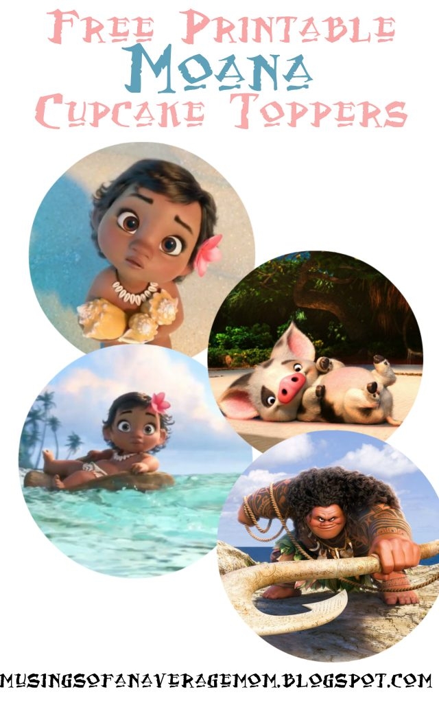 Free Printable Moana Cupcake Toppers Free Printables Free Printable Moana Cupcake Toppers Free Printables