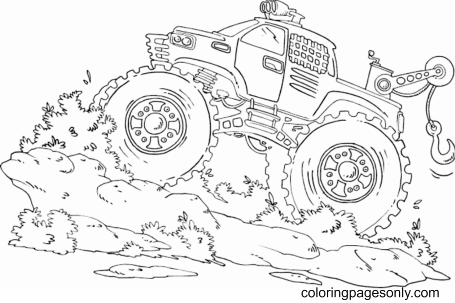Free Printable Monster Truck Coloring Pages Monster Truck Coloring