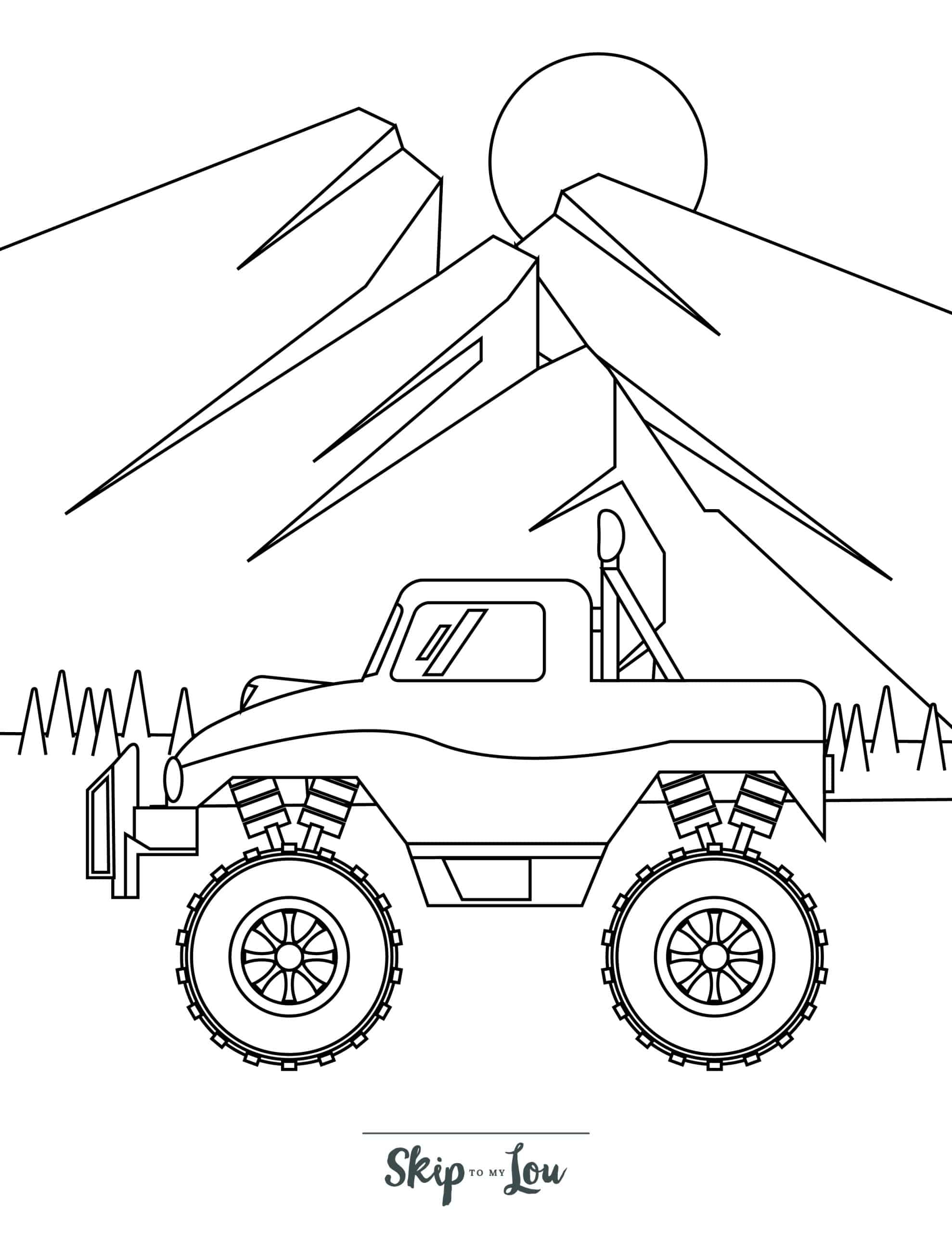 Free Printable Monster Truck Coloring Pages Skip To My Lou Free Printable Monster Truck Coloring Pages Skip To My Lou