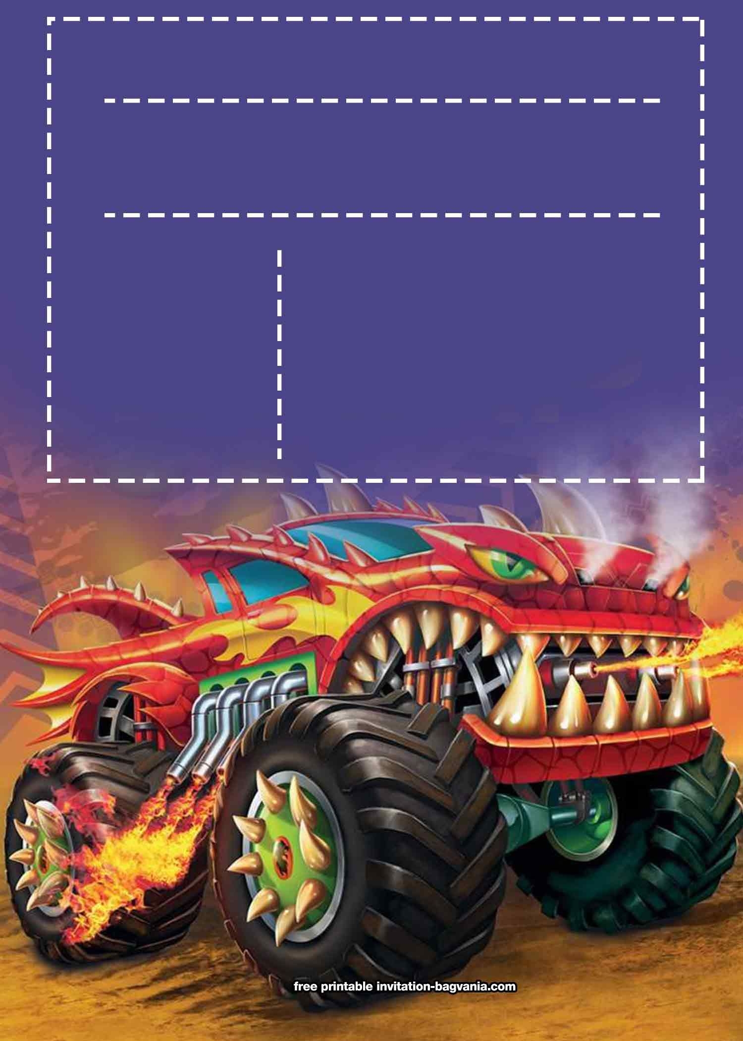 Free Printable Monster Truck Invitation Templates Free Web Rev Those Free Printable Monster Truck Invitation Templates Free Web Rev Those