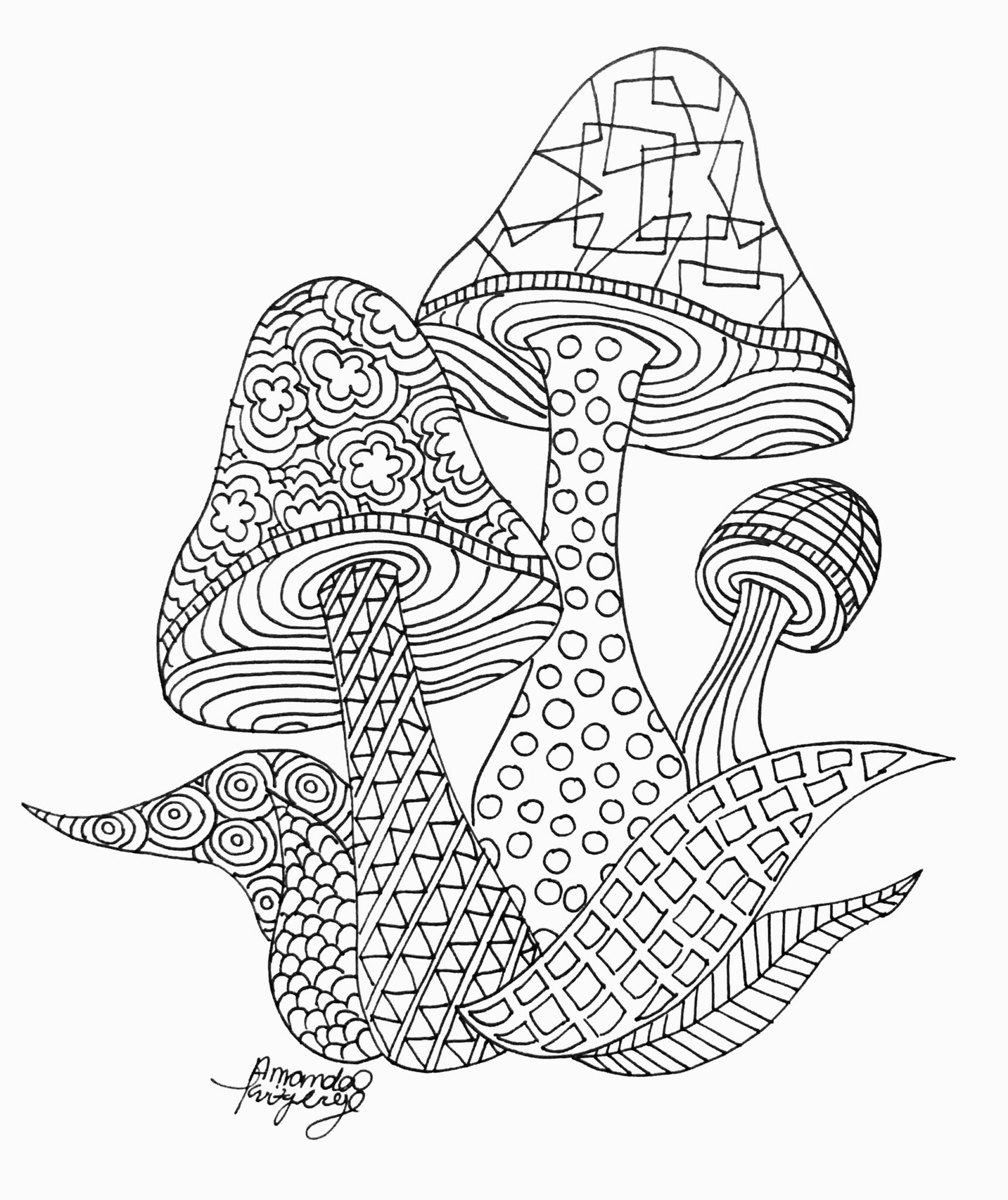 Free Printable Mushrooms Adult Coloring Book Free Printable Mushrooms Adult Coloring Book