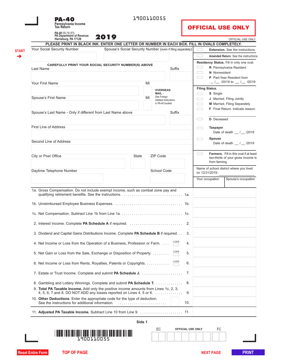 Free Printable Pa Tax Forms Printable Forms Free Online Free Printable Pa Tax Forms Printable Forms Free Online