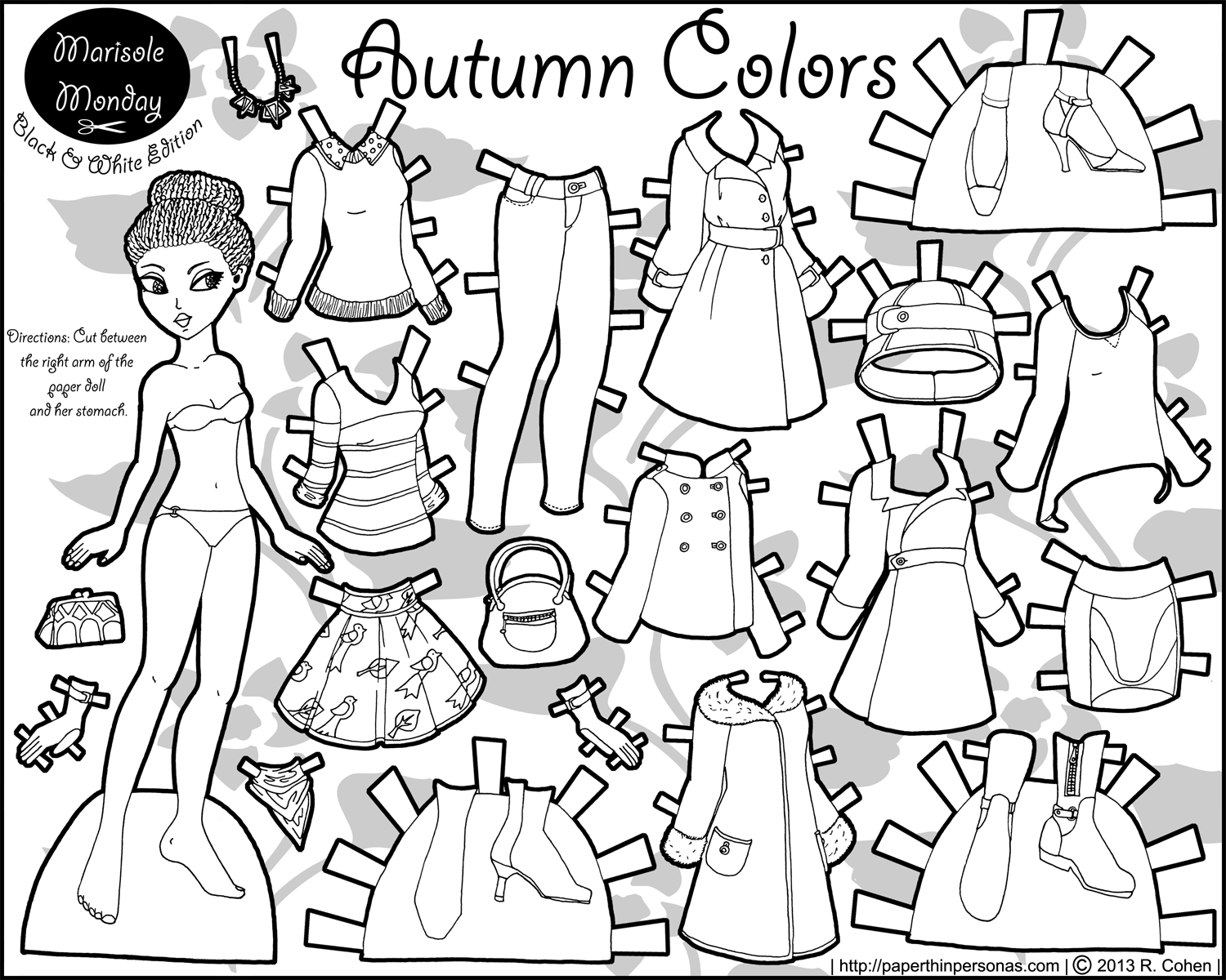 Free Printable Coloring Paper Dolls Free Printable Coloring Paper Dolls