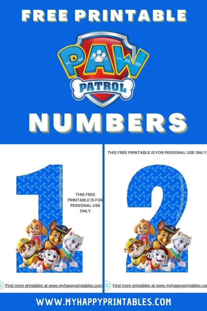 free printable Paw Patrol free printable Paw Patrol