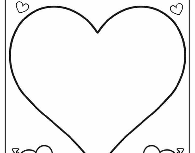 Free Printable Plain Heart Coloring Sheets Free Coloring Sheet