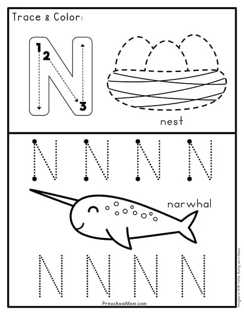 letter n worksheets printable letter n worksheets printable