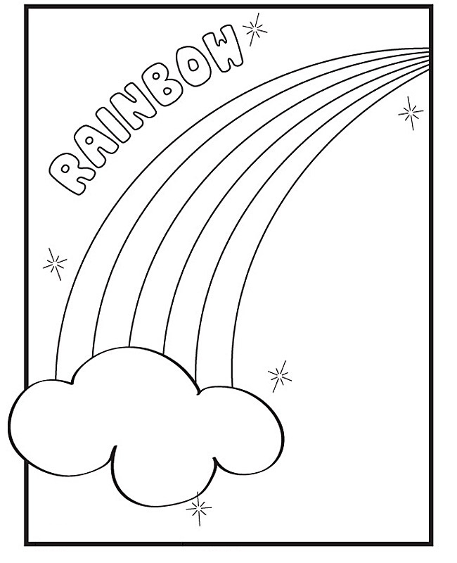 Free Printable Rainbow Coloring Page Free Printable Rainbow Coloring Page