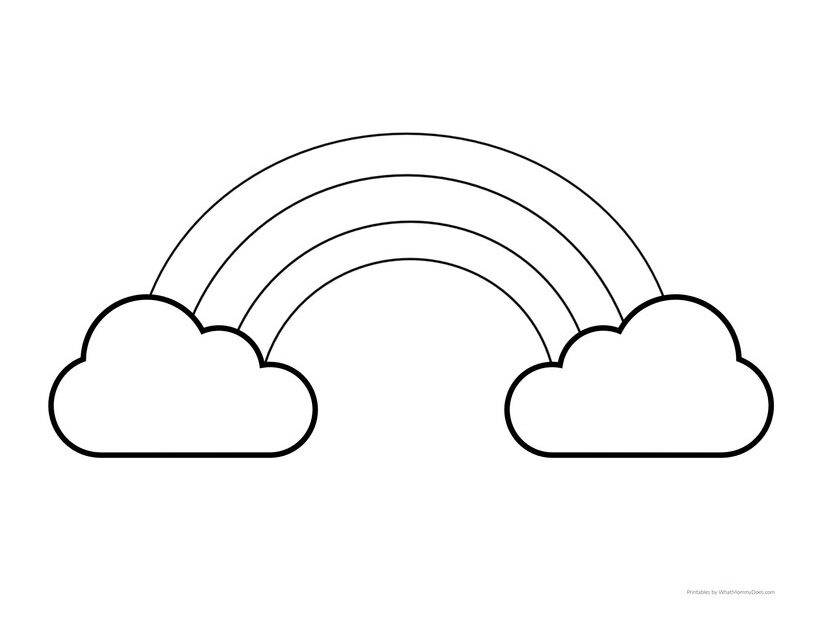 Free Printable Rainbow Templates Small Medium Large What Mommy Does