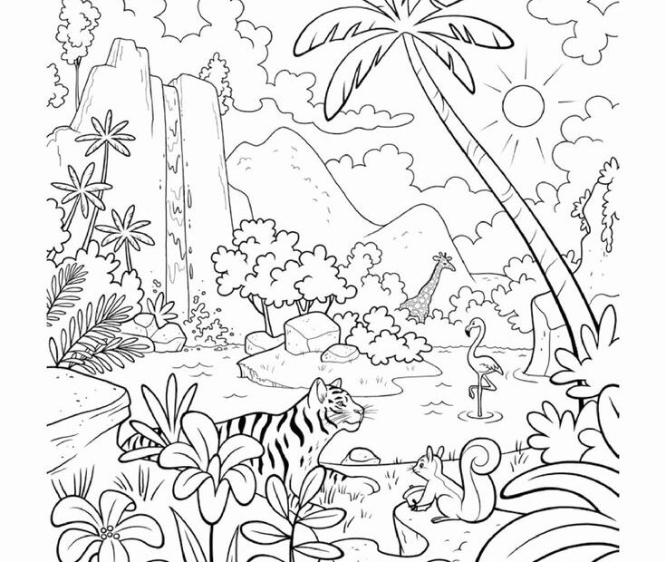 Free Printable Rainforest Coloring Pages